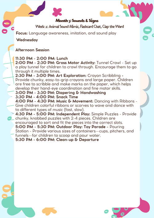 12–18 Months: Lesson Plan: Sounds & Signs (Month 3) | Everyday Play N Learn Curriculum Series
