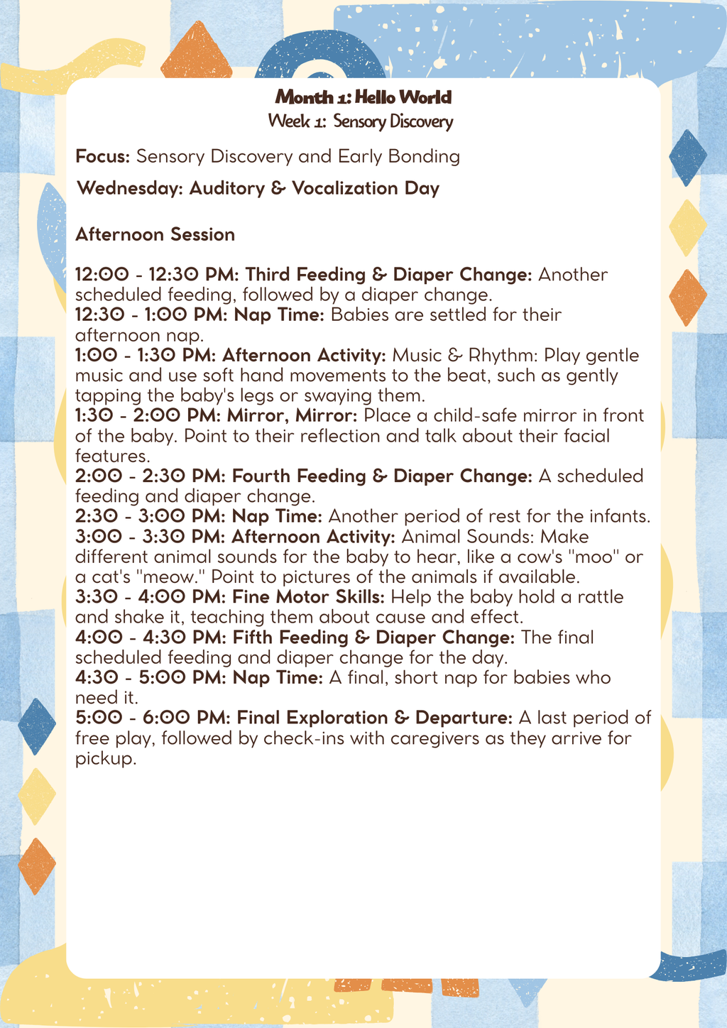 6 Weeks–12 Months: Lesson Plan: Hello World (Month 1) | Everyday Play N Learn Curriculum Series