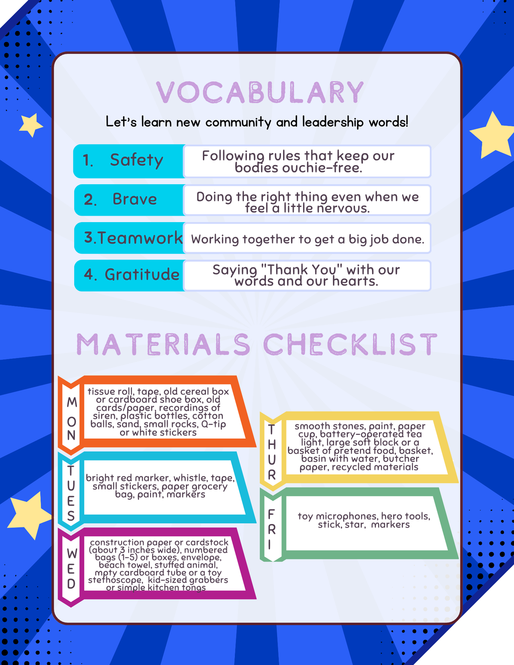 Real World Summer Camp Preschool Workbook: 8-Week Experiential Learning Guide |Summer Camp Series