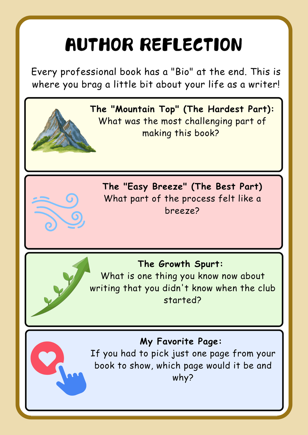 Young Authors Club: Activity Workbook & Creative Writing Guide | Summer Camp