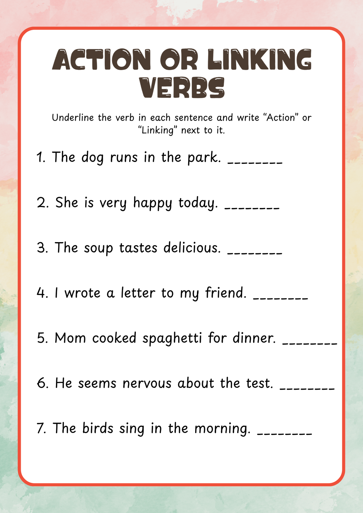 Action Words Adventure Activity Pack (Grades 3-4) | Elementary Verbs & Tenses Worksheets