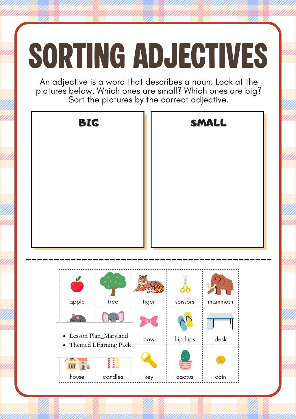 Adjectives Around Me Activity Pack (Grades 1-2) | Elementary Grammar & Describing Words Worksheets