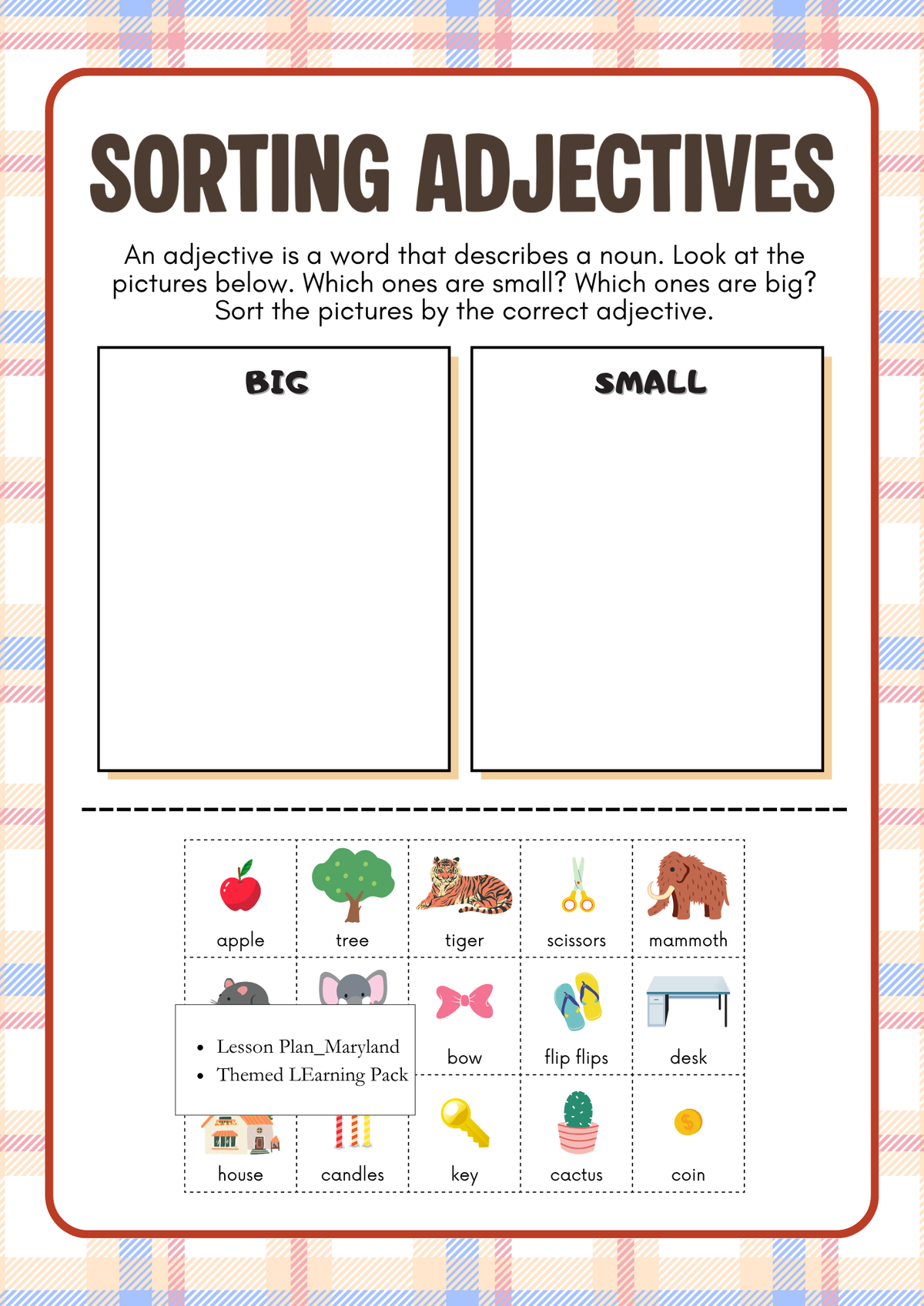 Adjectives Around Me Activity Pack (Grades 1-2) | Elementary Grammar & Describing Words Worksheets