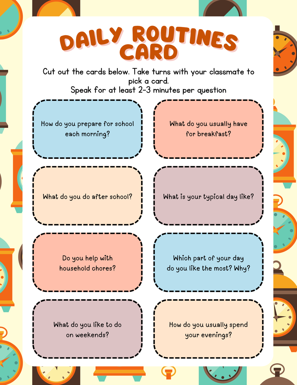 Time Management (Before & After Care Series) | Kids Daily Routine & Focus Worksheets