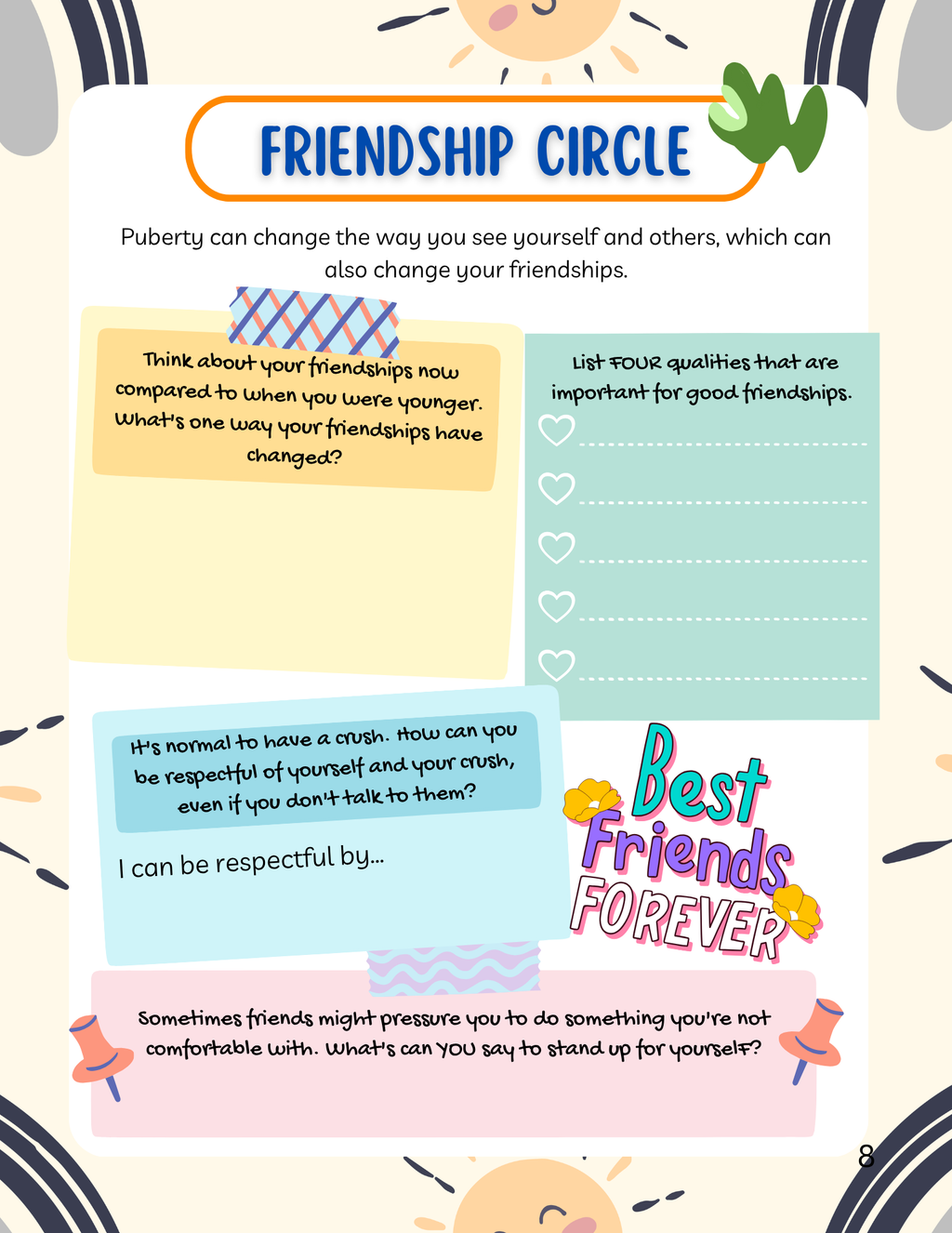 Healthy Changes: New You Workbook (6th–7th Grade) | Before & After Care Series Comprehensive Curriculum