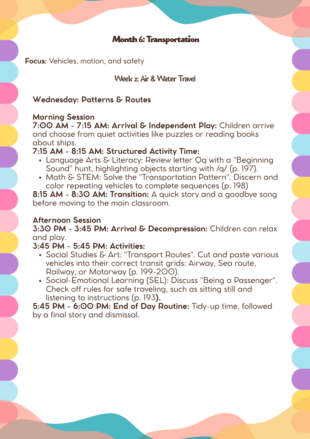 Ages 4–5: Lesson Plan: Transportation (Month 6) | Everyday Play N Learn Curriculum Series