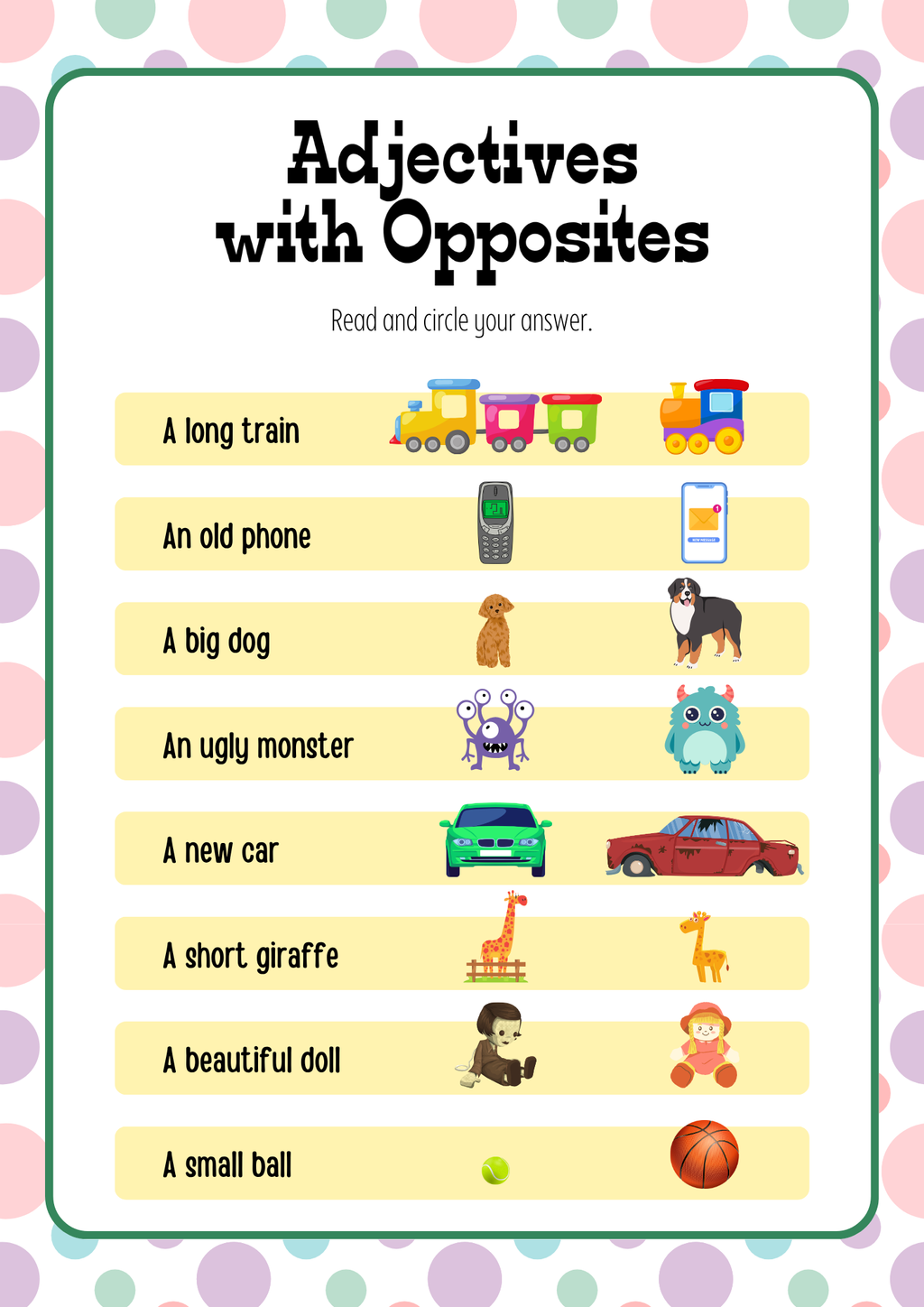 Adjectives Around Me Activity Pack (Grades 3-4) |  Grammar Worksheets