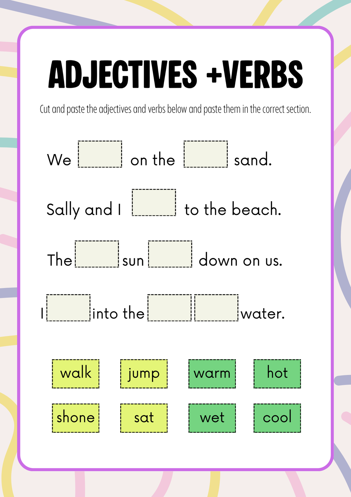 Adjectives Around Me Activity Pack (Grades 5-6) | Middle School Grammar & Comparatives Worksheets