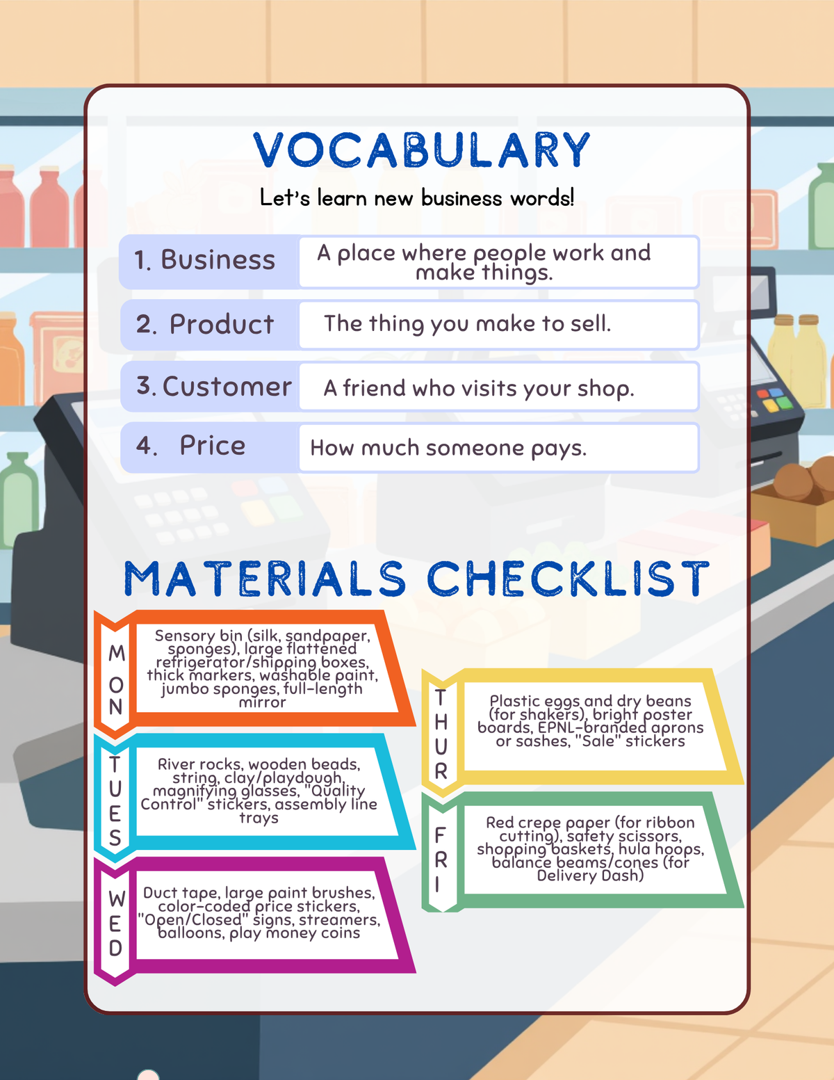 Real World Summer Camp Preschool Workbook: 8-Week Experiential Learning Guide |Summer Camp Series