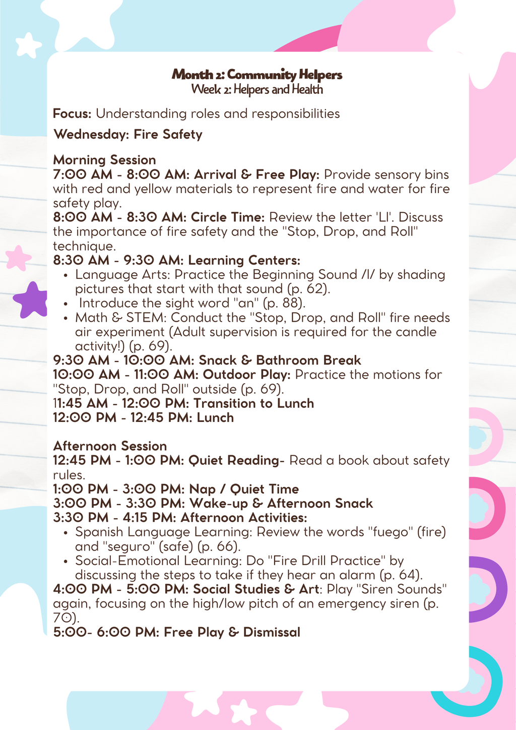 3–4 Years Old: Lesson Plan: Community Helpers (Month 3) | Everyday Play N Learn Curriculum Series