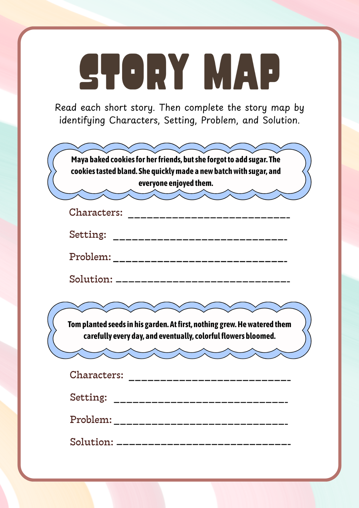 Story Sequencing & Retelling Activity Pack (Grades 3-4) | Reading Comprehension & Narrative Summarizing Worksheets
