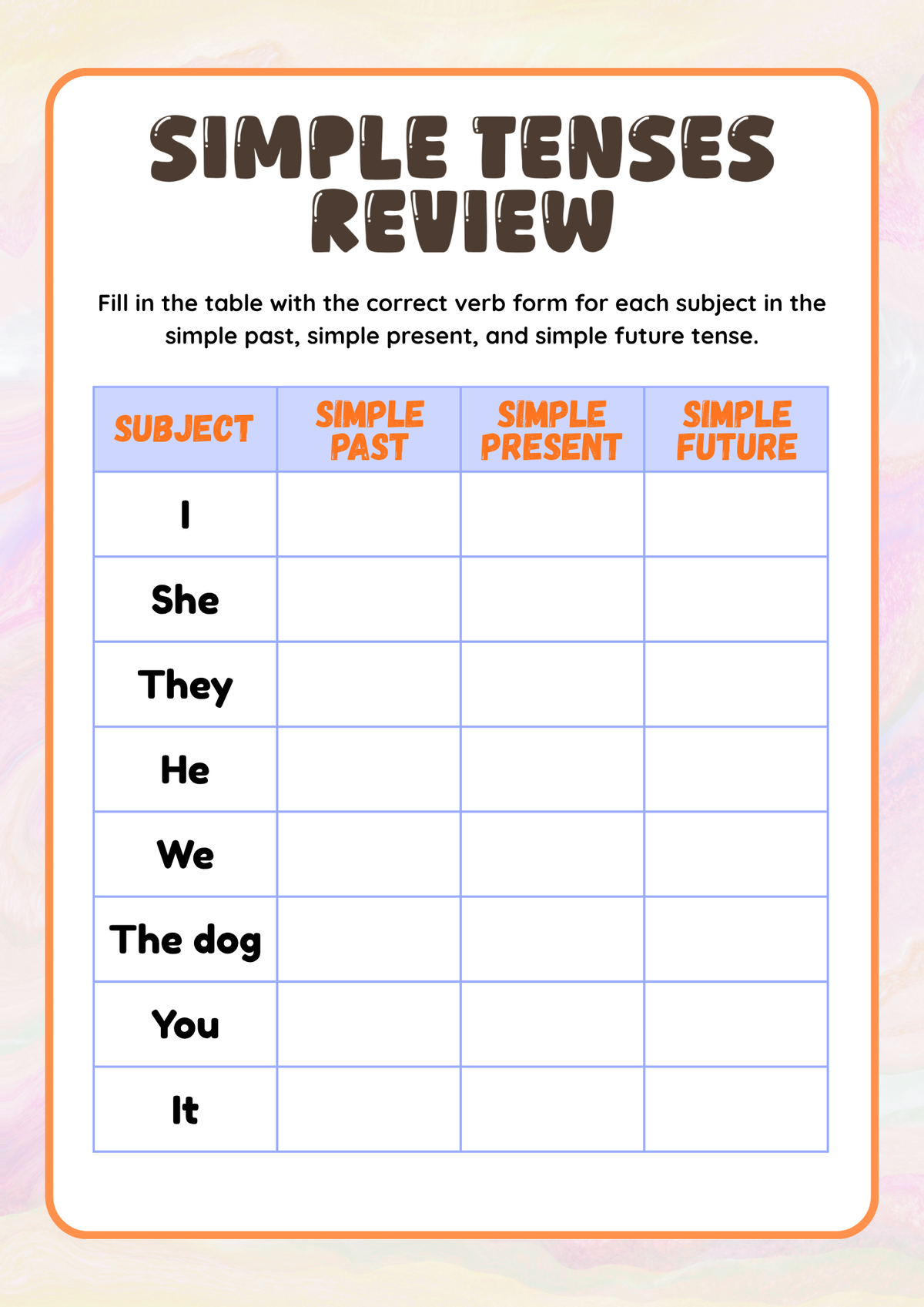 Action Words Adventure Activity Pack (Grades 5-6) | Middle School Verb Tenses & Modals Worksheets