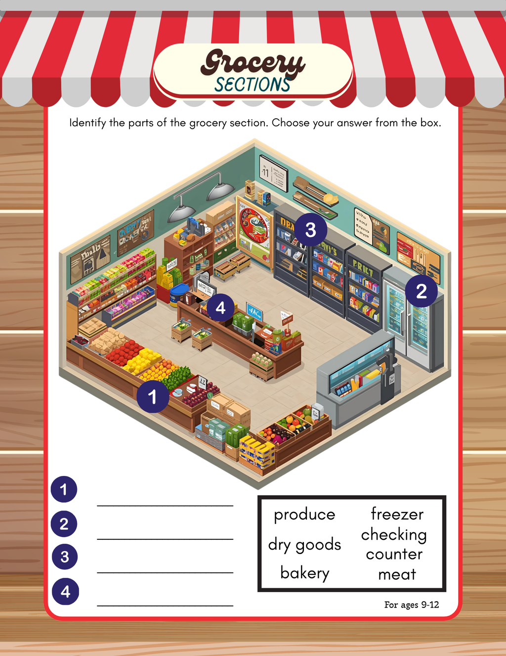Bob's Corner Market: Grocery Store Dramatic Play & Activity Workbook | Pretend Play Series