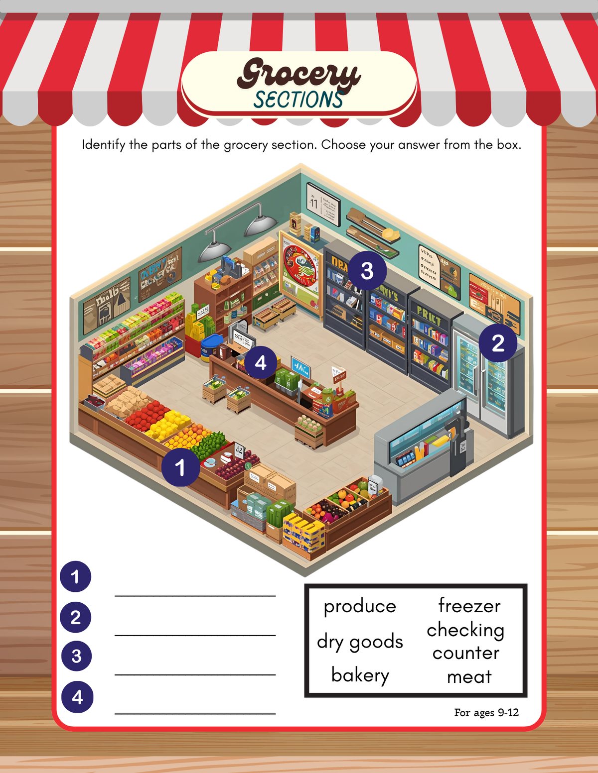 Bob's Corner Market: Grocery Store Dramatic Play & Activity Workbook | Pretend Play Series